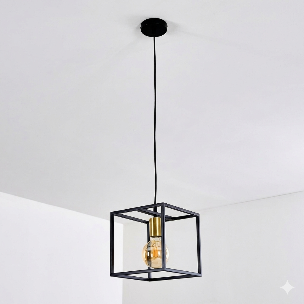 Cube Shaped Pendant Light
