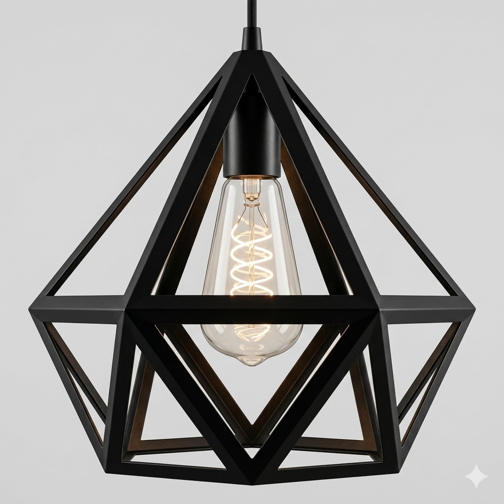 Strip Diamond Shaped Hanging Lamp