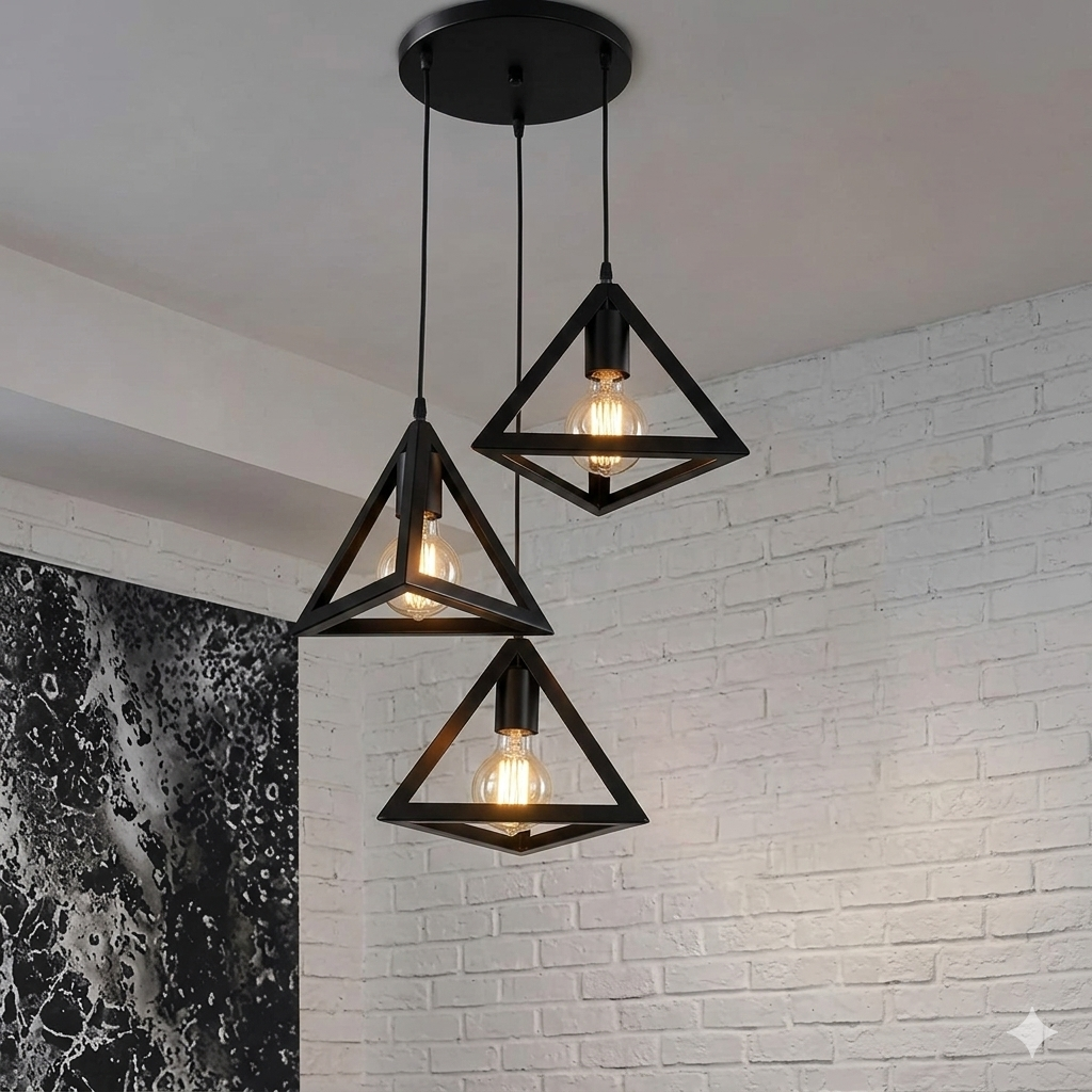 3in1 Triangle Hanging Lamp