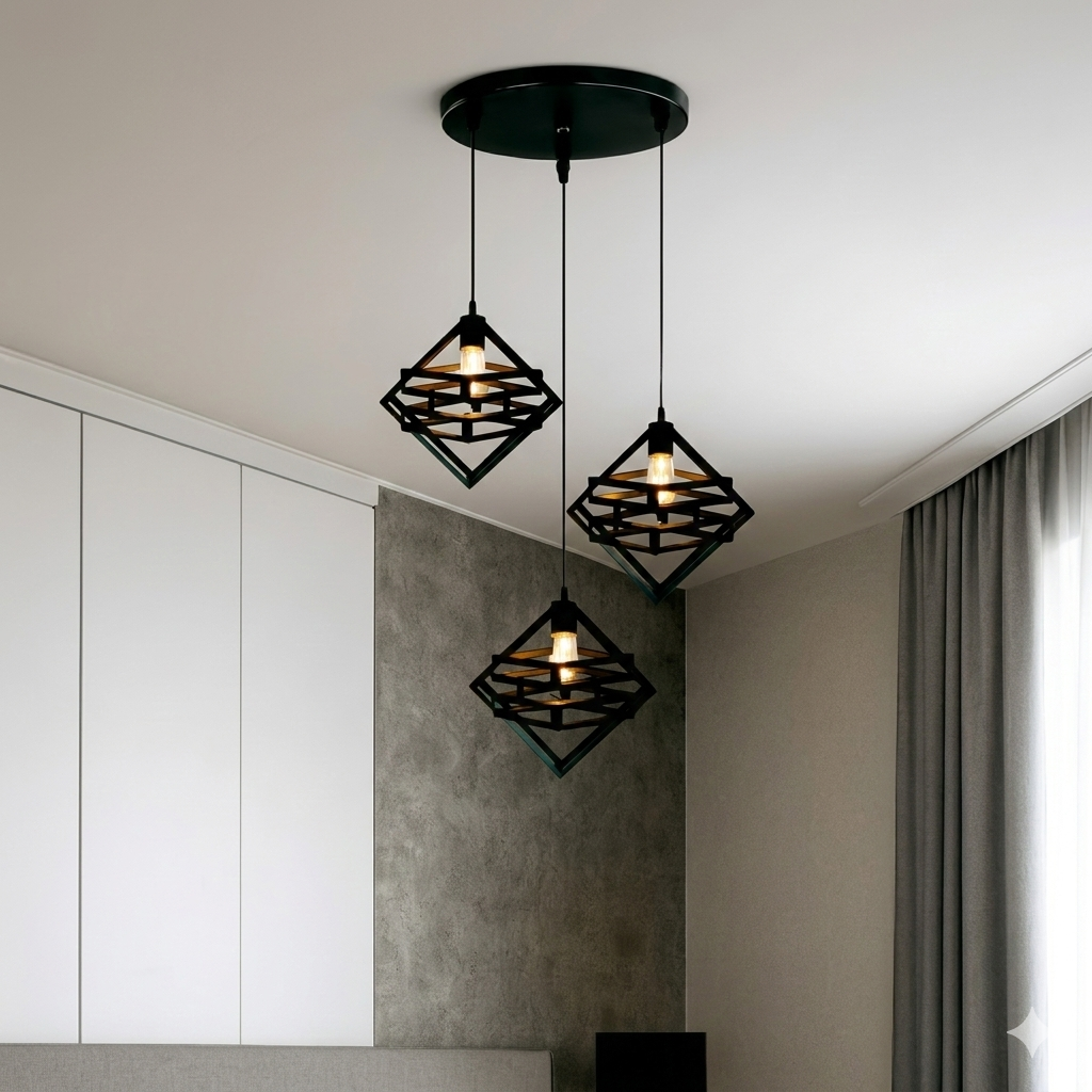 3in1 Creative Double Box Hanging Lamp