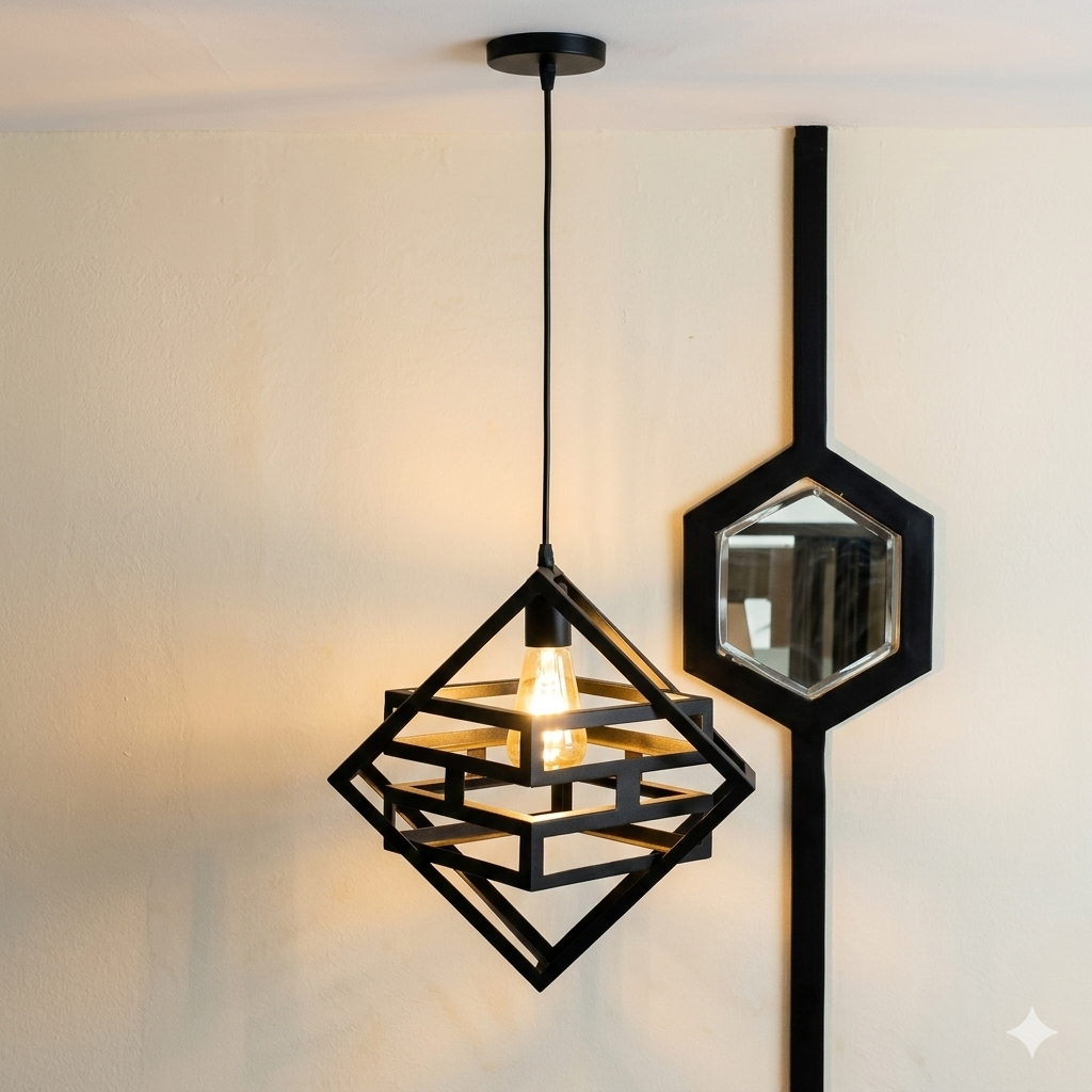 Creative Double Box Hanging Lamp