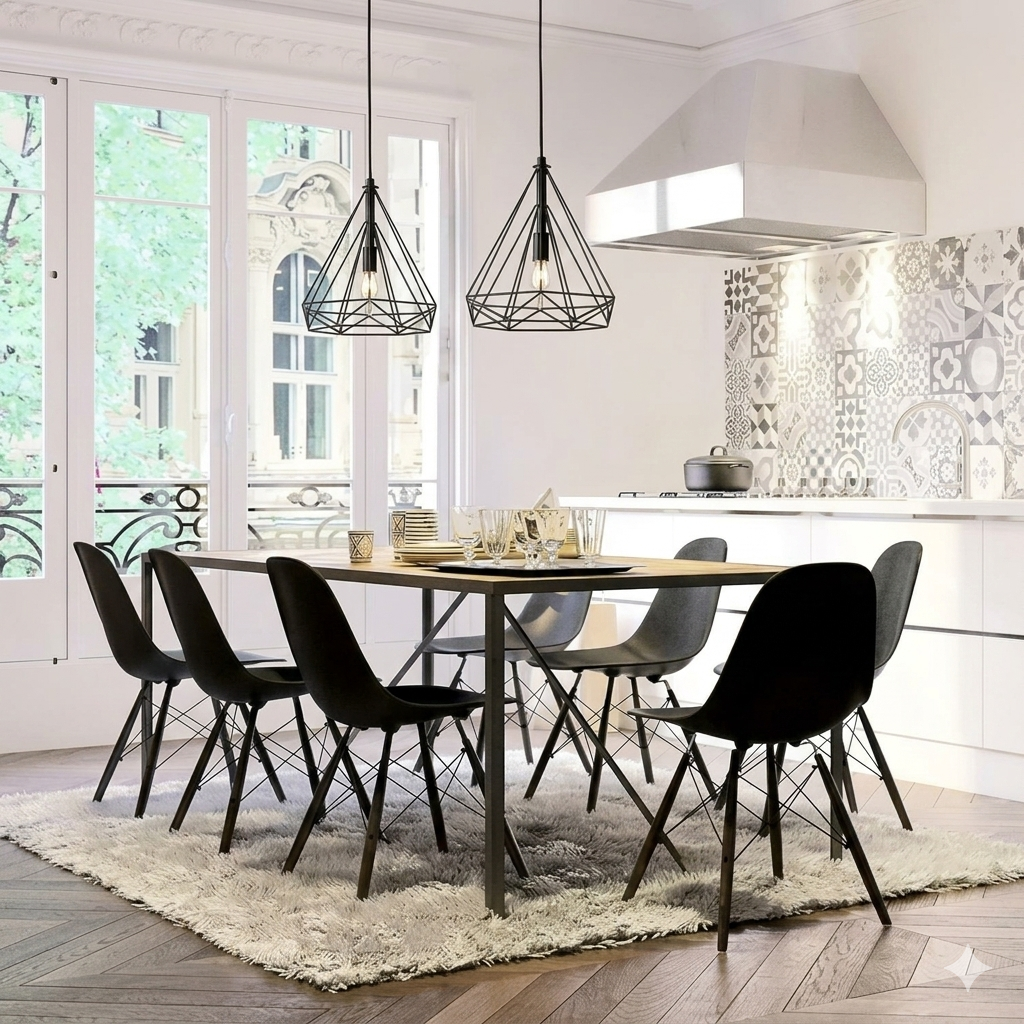 Diamond Shaped Hanging Lamp