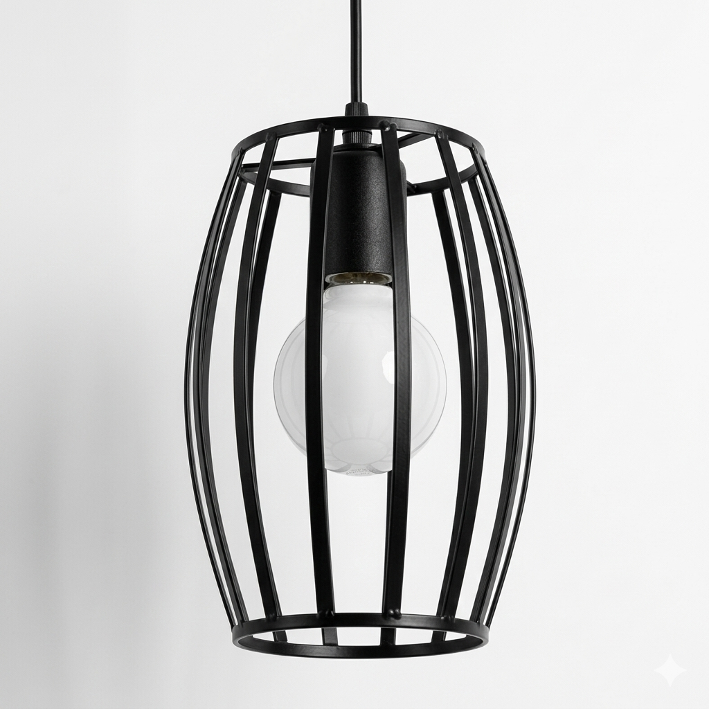 Drum shaped Hanging Lamp