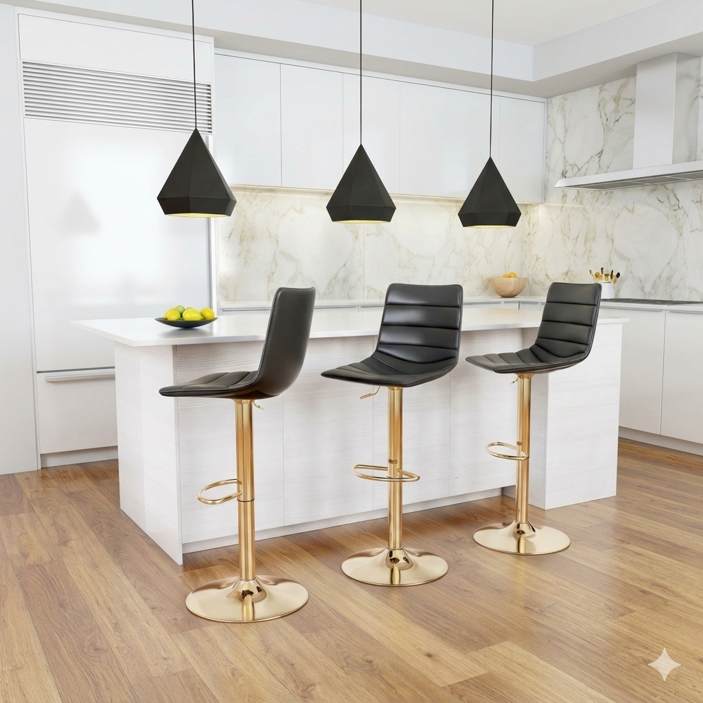 Black Geometric Hood Hanging Lamp