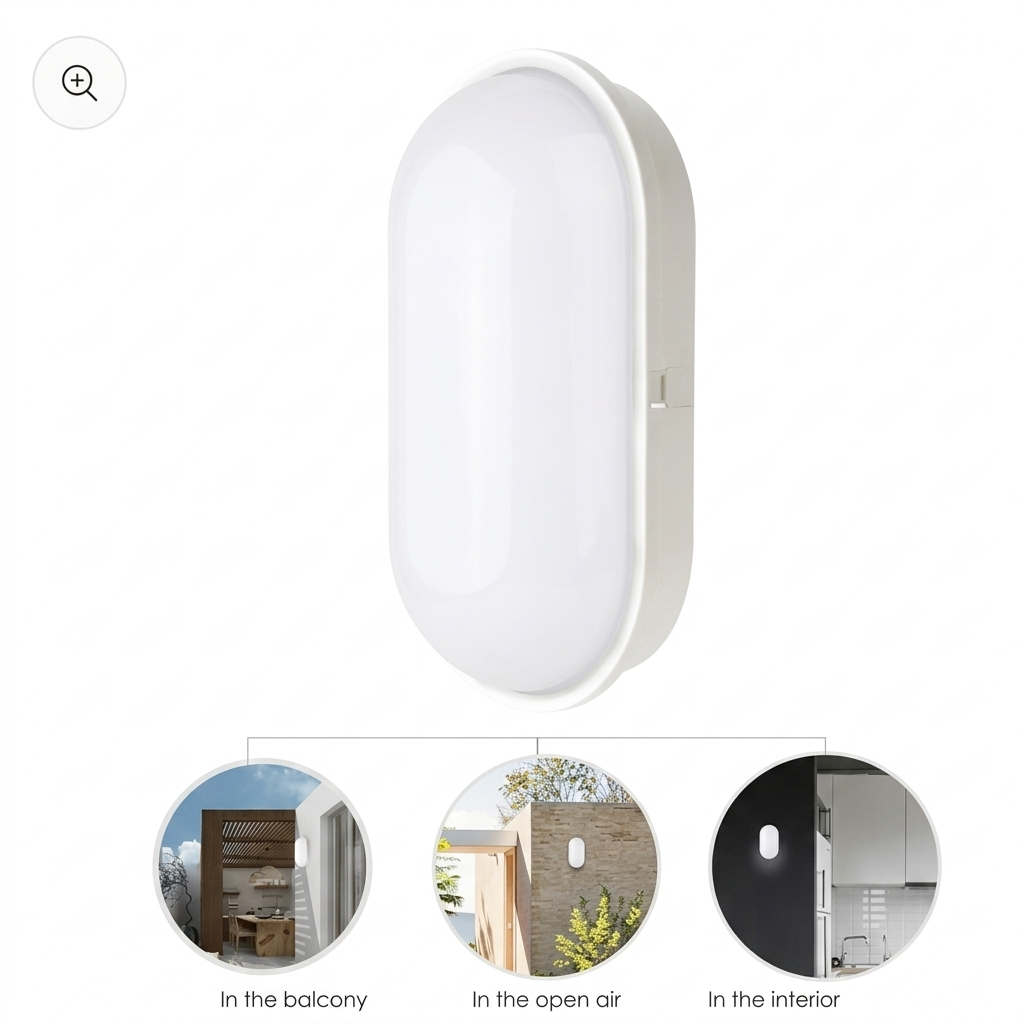 Waterproof Oval Bulk Head Wall Light