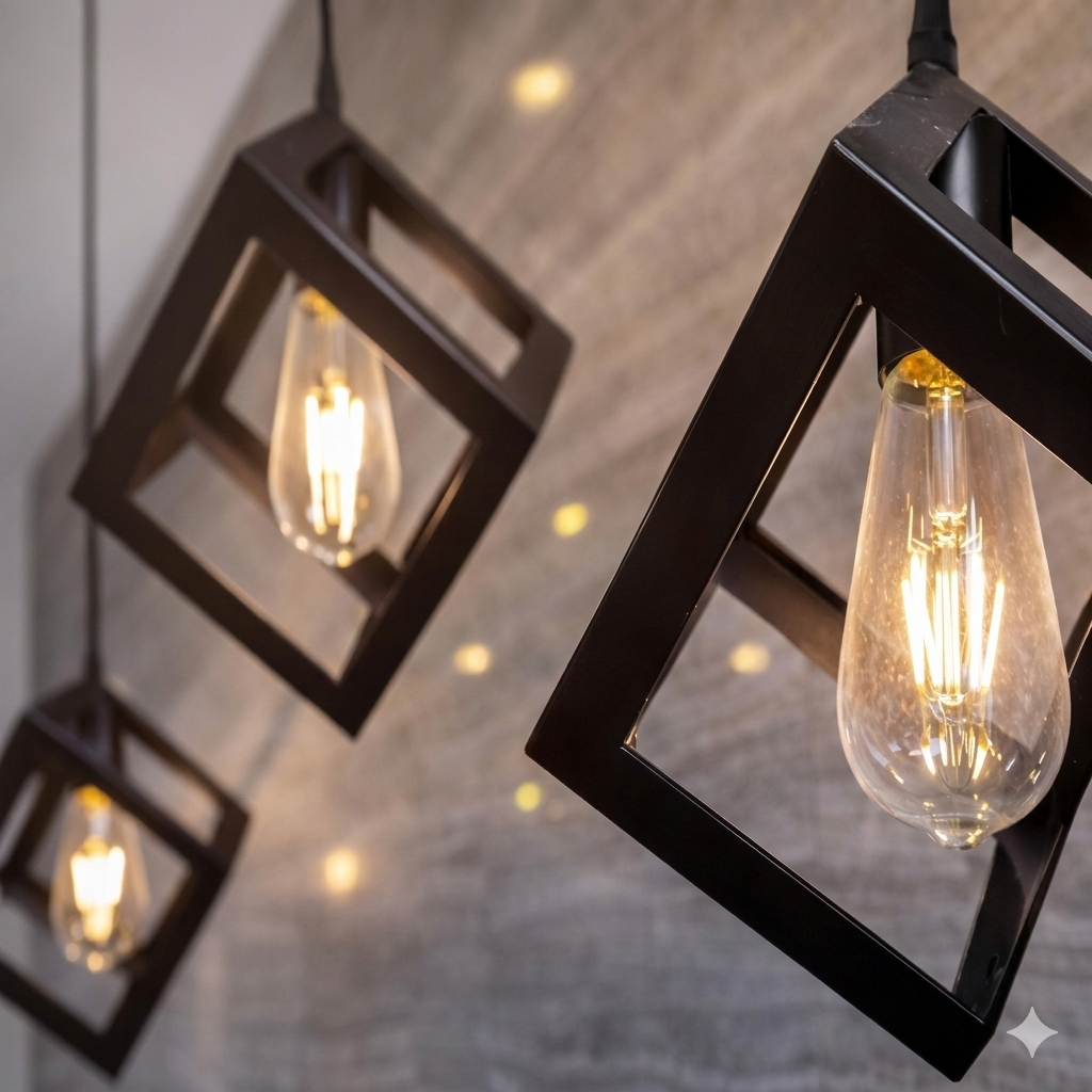 Single Square Hanging Lamp