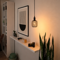 Decor LED Spiral Filament Square Lamp Bulb Black 14W Warm White Dimmable ( Black Square/Barrel shape )