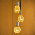Decor LED Spiral Filament Square Lamp Bulb Black 14W Warm White Dimmable ( golden Square/Barrel shape )