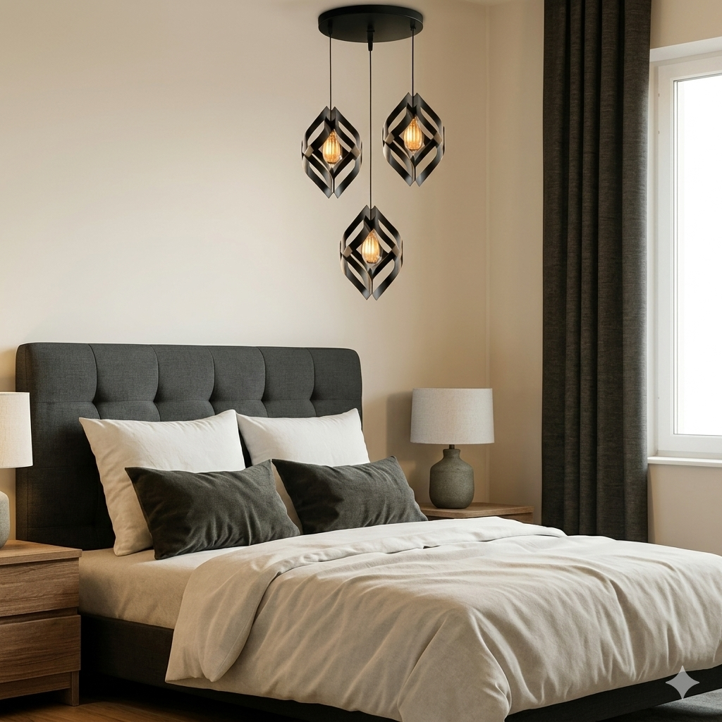 3in1 Flower Shape Hanging Lamp