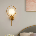 Ring White Globe Wall Scone