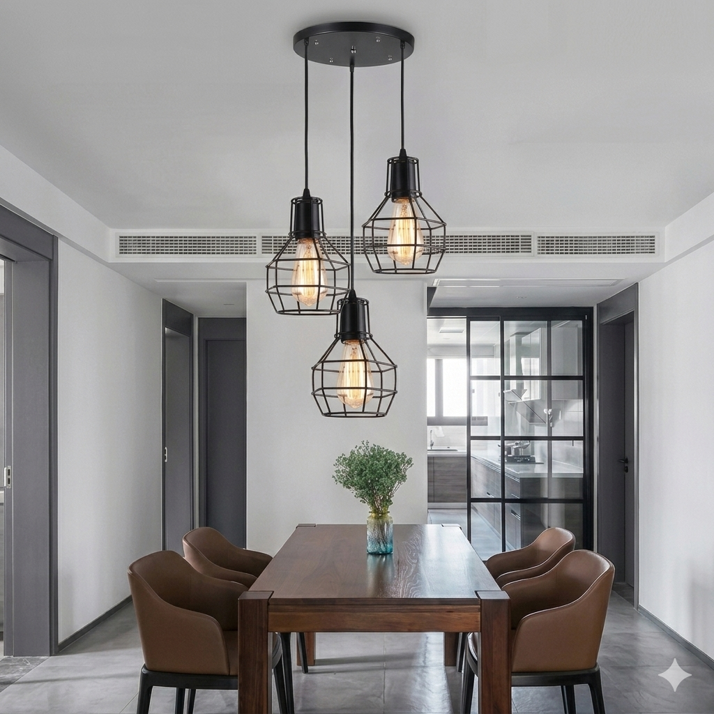 3in1 Nest wire cage Hanging Lamp