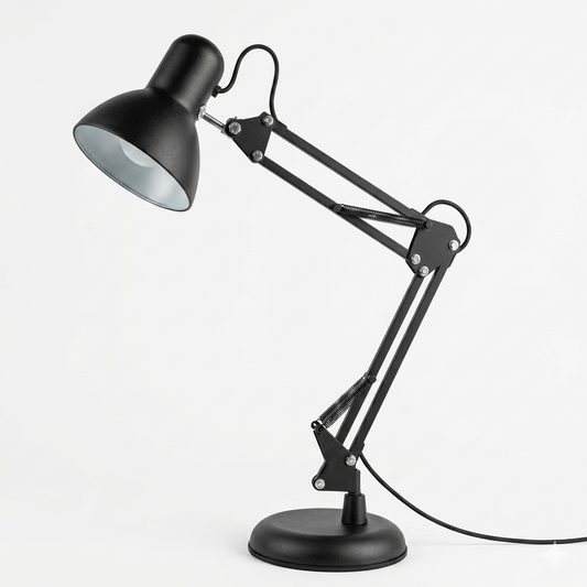 Adjustable Study Table Desk Lamp Flexible Swing Arm with (Base or Clamp Optinal)