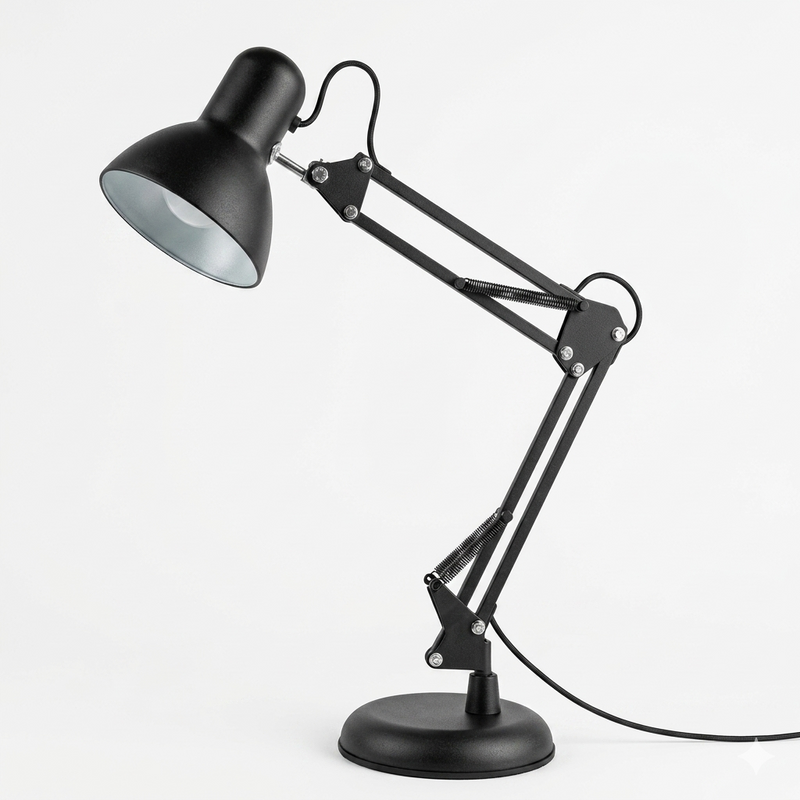 Adjustable Study Table Desk Lamp Flexible Swing Arm with (Base or Clamp Optinal)