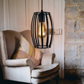 Drum shaped Hanging Lamp
