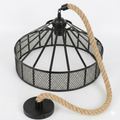 Industrial Hemp Rope Pendant Light