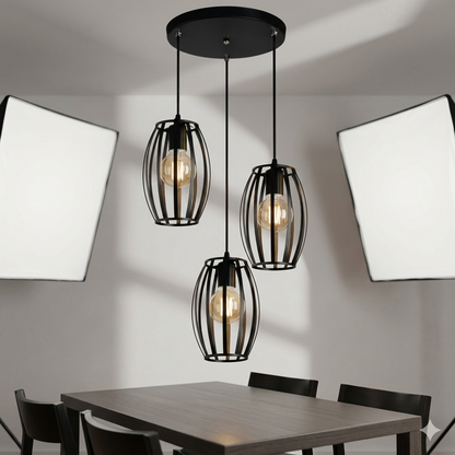 3in1 Drum shaped Hanging Lamp