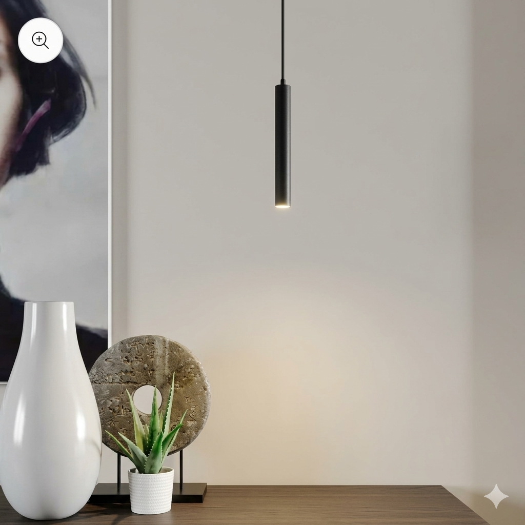 Single Cylindrical LED Hanging DropLight