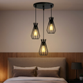 3in1 Iron wire cage pendant Lamp