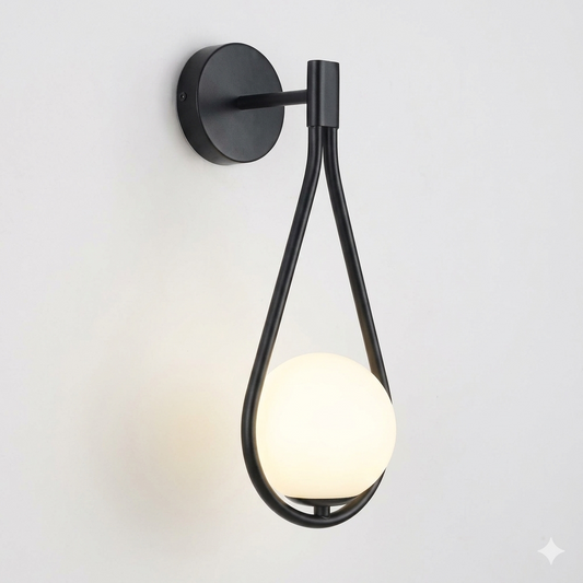 Black Drop Light | Wall Scone