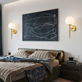 Nordic white Globe Wall Light