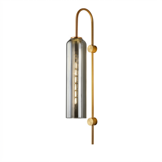 Elegant Smoky Glass Wall Sconce