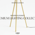 Golden Tripod Floor Lamp