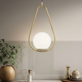 Drop-Shape Hanging Light with Globe