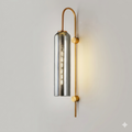 Elegant Smoky Glass Wall Sconce