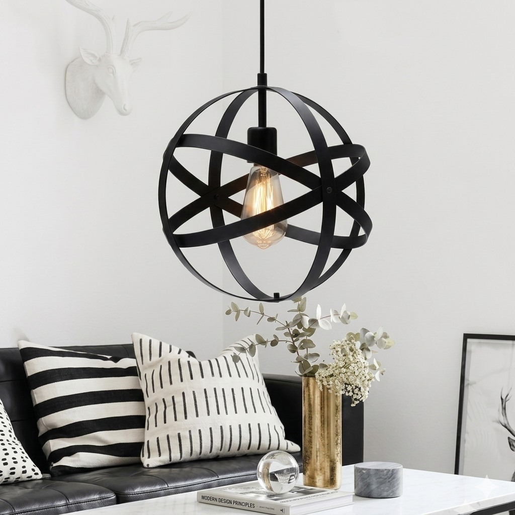 Football Shaped Hanging Lamp