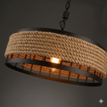Industrial Hemp Rope Pendant Light