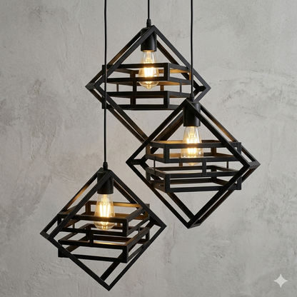 3in1 Creative Double Box Hanging Lamp