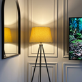Golden Tripod Floor Lamp