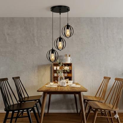3in1 Double Ring Hanging Lamp