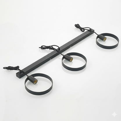 3in1 Ring shape Hanging Lamp in Rectangular Base