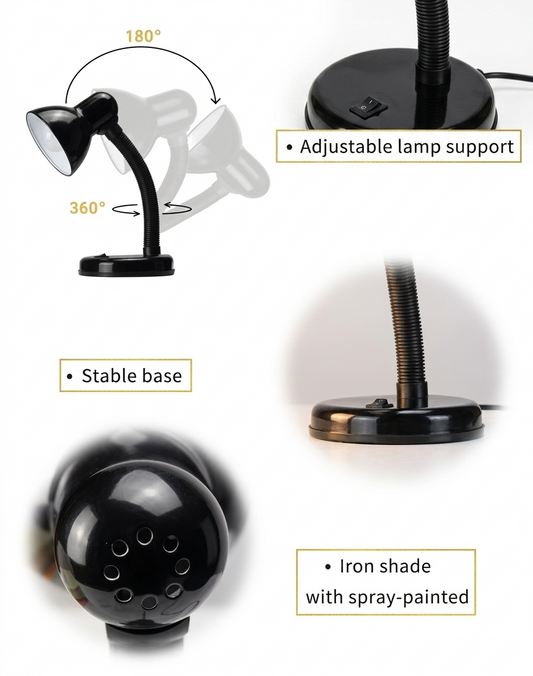 Flexible folding Desk Lamp Study Table Desk Lamp & House Decoration (Without Bulb)
