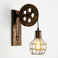 Nest Wall Lamp with Pulley Wheel Design