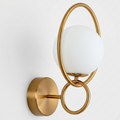 Ring White Globe Wall Scone