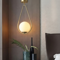 Drop-Shape Hanging Light with Globe