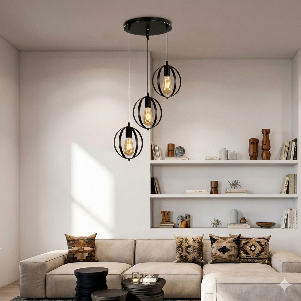 3in1 Double Ring Hanging Lamp