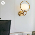 Ring White Globe Wall Scone