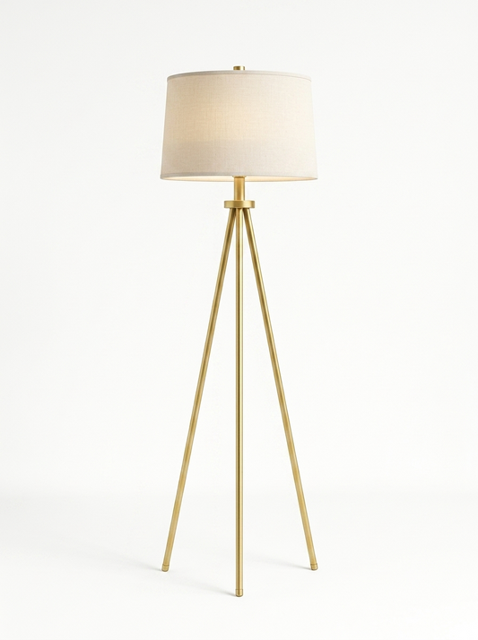 Golden Tripod Floor Lamp