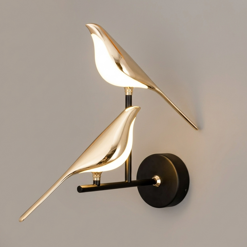 Led Double Sparrow Room Wall Lamp