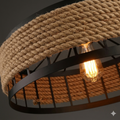 Industrial Hemp Rope Pendant Light