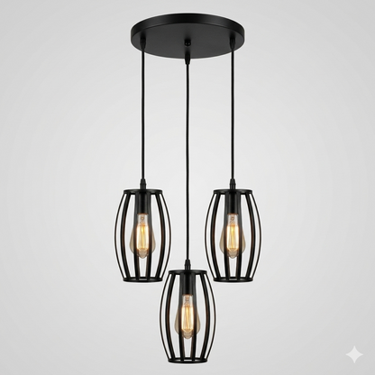 3in1 Drum shaped Hanging Lamp