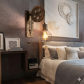 Nest Wall Lamp with Pulley Wheel Design