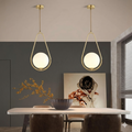 Drop-Shape Hanging Light with Globe