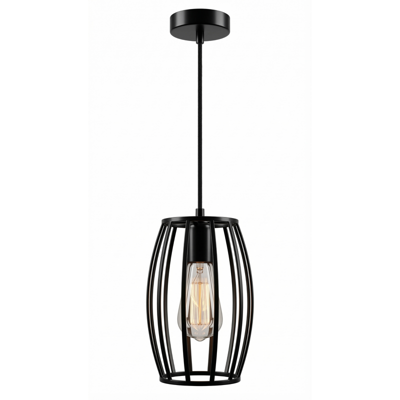 Drum shaped Hanging Lamp