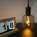 Decor LED Spiral Filament Square Lamp Bulb Black 14W Warm White Dimmable ( Black Square/Barrel shape )