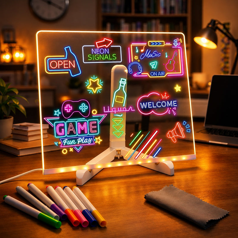 DIY LED Acrylic Writing Board Lamp For Kids- Educational Kids Toys