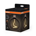 Decor LED Spiral Filament Square Lamp Bulb Black 14W Warm White Dimmable ( black Globe shapel shape )